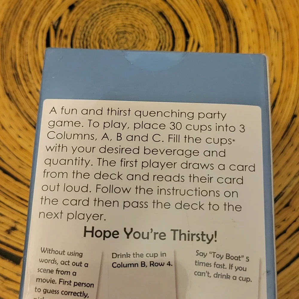 * 30 cups drinking party game new and sealed